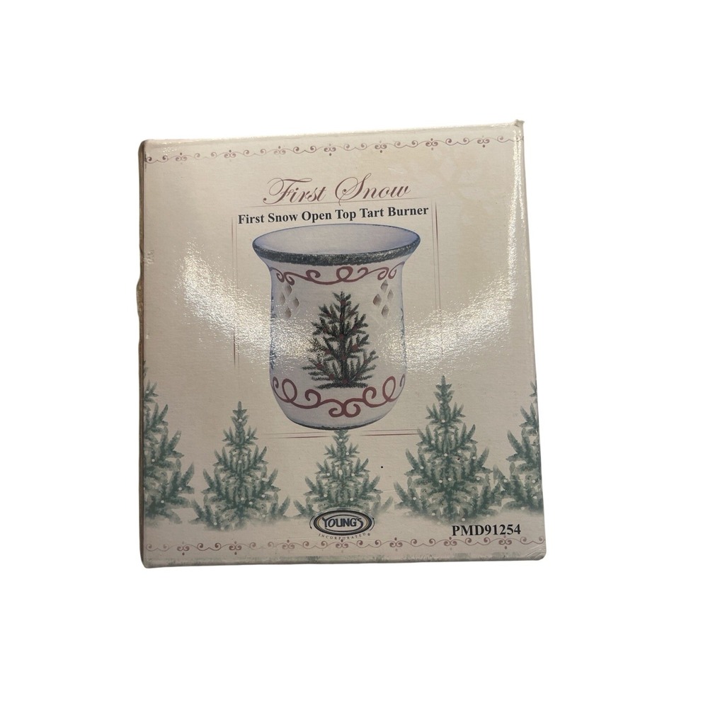 Young 4 3/4" Wax Tart Burner Red And Green‎ Christmas Tree